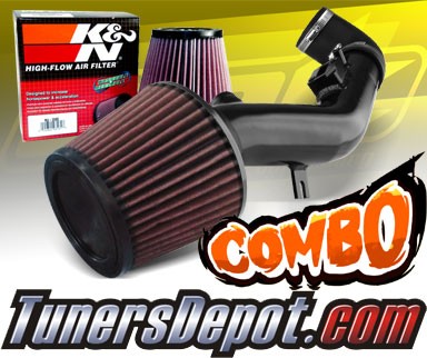 K&N® Air Filter + CPT® Cold Air Intake System (Black) - 08-10 Pontiac G6 2.4L 4cyl (with Air Pump)