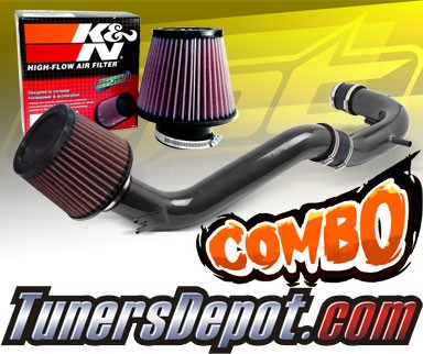 K&N® Air Filter + CPT® Cold Air Intake System (Black) - 08-12 Honda Accord 4cyl 2.4L