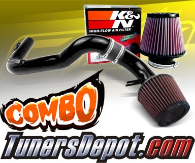 K&N® Air Filter + CPT® Cold Air Intake System (Black) - 08-12 Honda Accord V6 3.5L