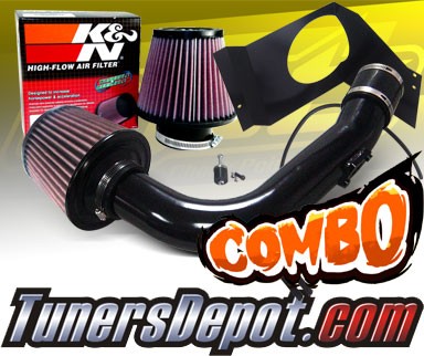 K&N® Air Filter + CPT® Cold Air Intake System (Black) - 08-14 Subaru Impreza WRX/Sti Turbo 2.5L 4cyl