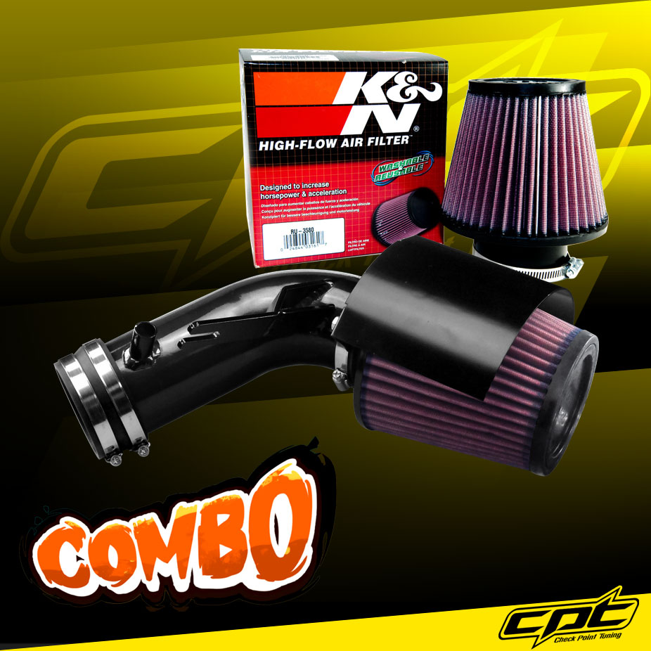 K&N® Air Filter + CPT® Cold Air Intake System (Black) - 09-18 Nissan Maxima 3.5L V6