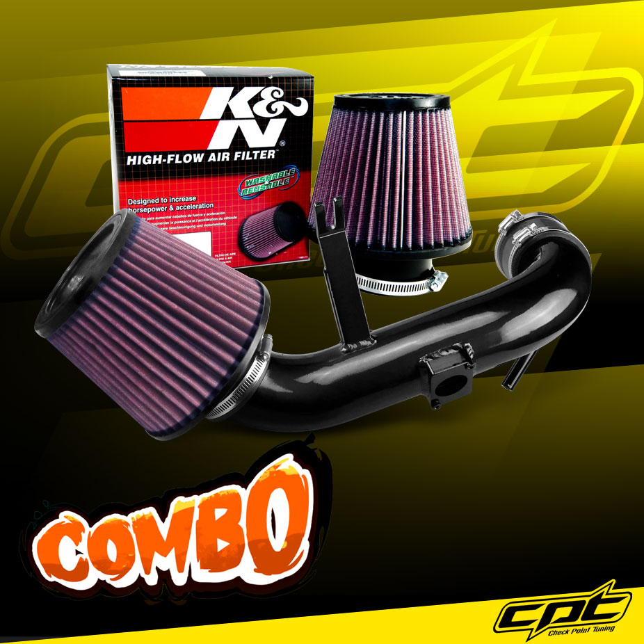K&N® Air Filter + CPT® Cold Air Intake System (Black) - 11-13 Mitsubishi Outlander Sport 2.0L 4cyl