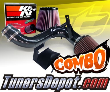 K&N® Air Filter + CPT® Cold Air Intake System (Black) - 11-14 Kia Optima Turbo 2.0L 4cyl
