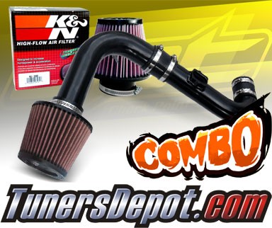 K&N® Air Filter + CPT® Cold Air Intake System (Black) - 11-15 Chevy Cruze Turbo 1.4L 4cyl (exc. models with secondary air pump)