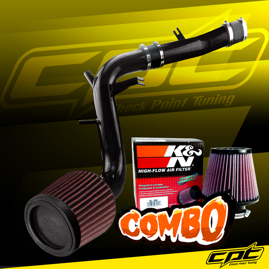K&N® Air Filter + CPT® Cold Air Intake System (Black) - 13-17 Hyundai Veloster Turbo 1.6L 4cyl