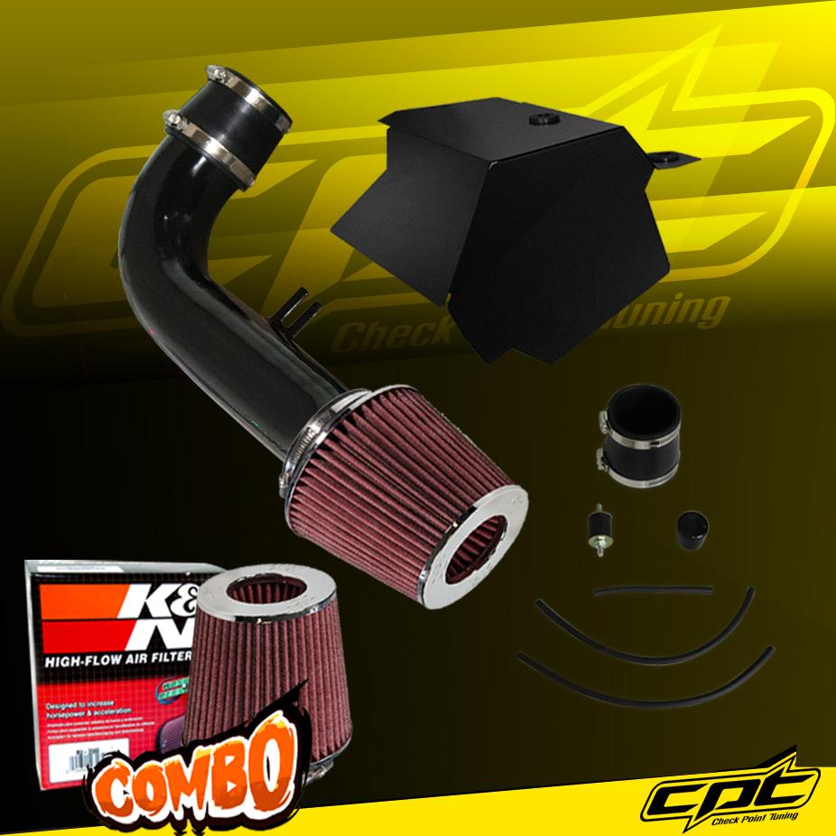 K&N® Air Filter + CPT® Cold Air Intake System (Black) - 15-18 VW Volkswagen Golf 1.8T Turbo 4cyl