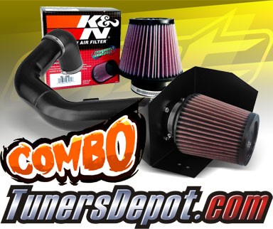 K&N® Air Filter + CPT® Cold Air Intake System (Black) - 2005 Ford Expedition 5.4L V8