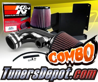 K&N® Air Filter + CPT® Cold Air Intake System (Black) - 2006 BMW 330i E90 3.0L 6cyl