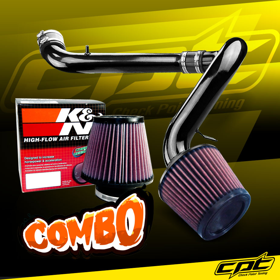 K&N® Air Filter + CPT® Cold Air Intake System (Black) - 91-99 Saturn S-Series DOHC 1.9L 4cyl