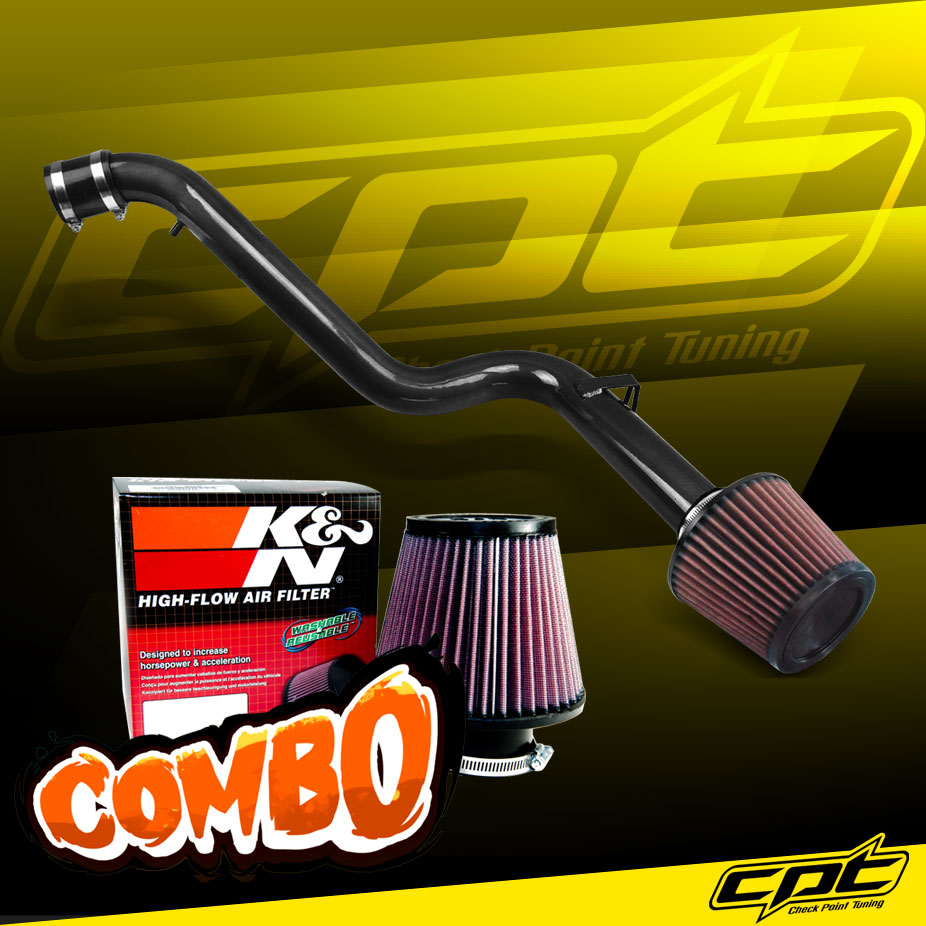 K&N® Air Filter + CPT® Cold Air Intake System (Black) - 98-02 Honda Accord 2.3L 4cyl