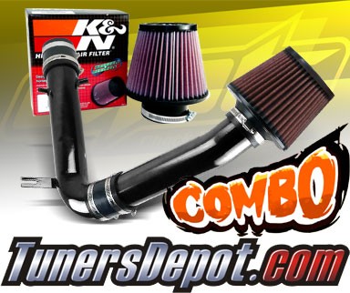 K&N® Air Filter + CPT® Cold Air Intake System (Black) - 98-02 Honda Accord 3.0L V6