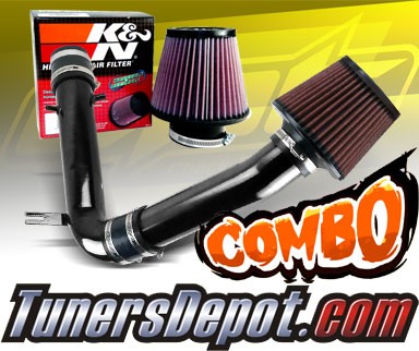 K&N® Air Filter + CPT® Cold Air Intake System (Black) - 99-03 Acura TL 3.2 3.2L V6 Base Model