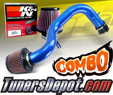 K&N® Air Filter + CPT® Cold Air Intake System (Blue) - 02-03 Acura TL 3.2 Type-S 3.2L V6 (AT)