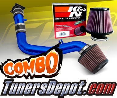K&N® Air Filter + CPT® Cold Air Intake System (Blue) - 02-06 Nissan Altima 3.5L V6