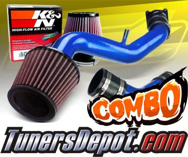 K&N® Air Filter + CPT® Cold Air Intake System (Blue) - 03-06 Nissan 350Z 3.5L V6