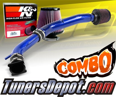 K&N® Air Filter + CPT® Cold Air Intake System (Blue) - 03-07 Infiniti G35 3.5L V6 2dr Coupe (MT)