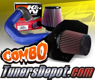 K&N® Air Filter + CPT® Cold Air Intake System (Blue) - 04-08 Ford F150 F-150 5.4L V8