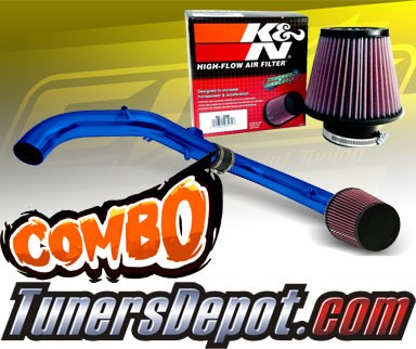 K&N® Air Filter + CPT® Cold Air Intake System (Blue) - 05-06 Scion tC 2.4L 4cyl