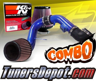 K&N® Air Filter + CPT® Cold Air Intake System (Blue) - 05-08 Chevy Cobalt SS 2.4L 4cyl
