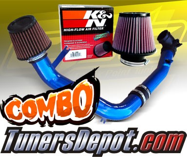 K&N® Air Filter + CPT® Cold Air Intake System (Blue) - 06-09 Mazda MX-5 Miata 2.0L 4cyl