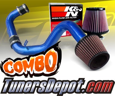 K&N® Air Filter + CPT® Cold Air Intake System (Blue) - 06-09 VW Volkswagen Golf GTI 2.0T FSI MKV 2.0L 4cyl
