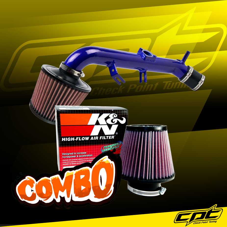 K&N® Air Filter + CPT® Cold Air Intake System (Blue) - 06-12 Toyota Yaris 1.5L 4cyl