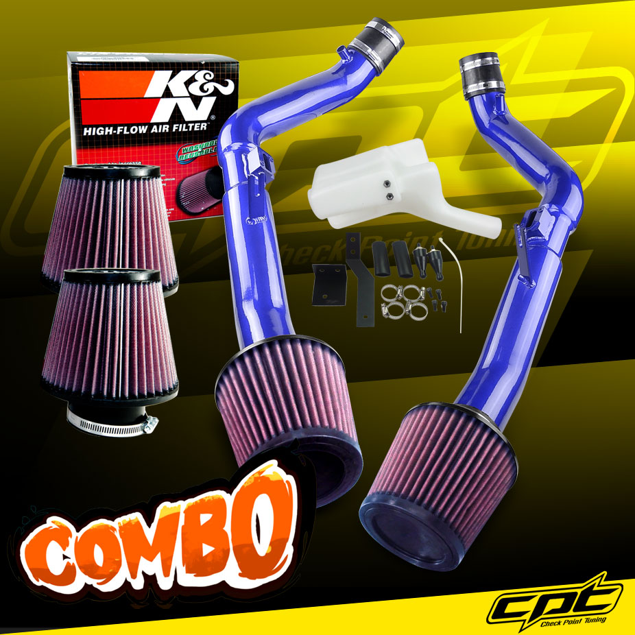 K&N® Air Filter + CPT® Cold Air Intake System (Blue) - 07-08 Infiniti G35 4dr Sedan 3.5L V6