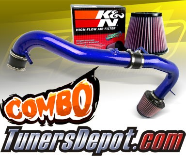 K&N® Air Filter + CPT® Cold Air Intake System (Blue) - 07-10 Scion tC 2.4L 4cyl
