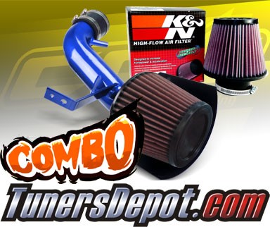 K&N® Air Filter + CPT® Cold Air Intake System (Blue) - 07-12 Nissan Altima 2.5L 4cyl
