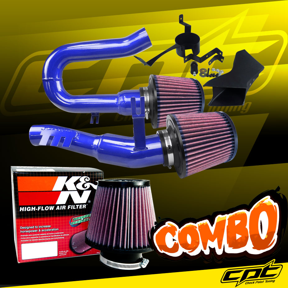 K&N® Air Filter + CPT® Cold Air Intake System (Blue) - 08-10 BMW 135i 3.0L L6 E82/E88