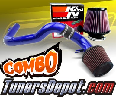K&N® Air Filter + CPT® Cold Air Intake System (Blue) - 08-12 Honda Accord V6 3.5L