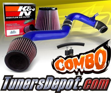K&N® Air Filter + CPT® Cold Air Intake System (Blue) - 09-14 Acura TSX 2.4L 4cyl