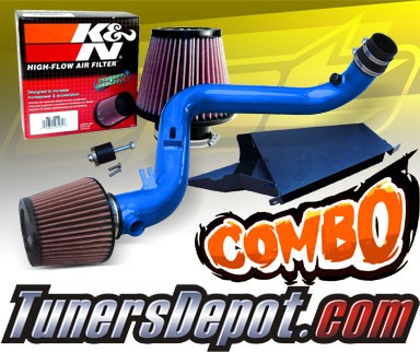 K&N® Air Filter + CPT® Cold Air Intake System (Blue) - 10-13 VW GTi TSI Turbo 2.0L 4cyl