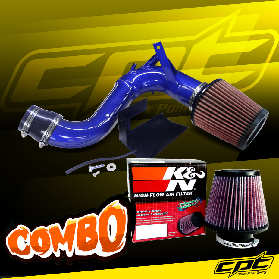 K&N® Air Filter + CPT® Cold Air Intake System (Blue) - 11-14 Hyundai Sonata Turbo 2.0L 4cyl