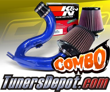 K&N® Air Filter + CPT® Cold Air Intake System (Blue) - 12-19 Chevy Sonic 1.8L 4cyl