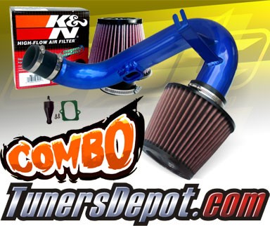 K&N® Air Filter + CPT® Cold Air Intake System (Blue) - 12-20 Chevy Sonic 1.4L Turbo 4cyl