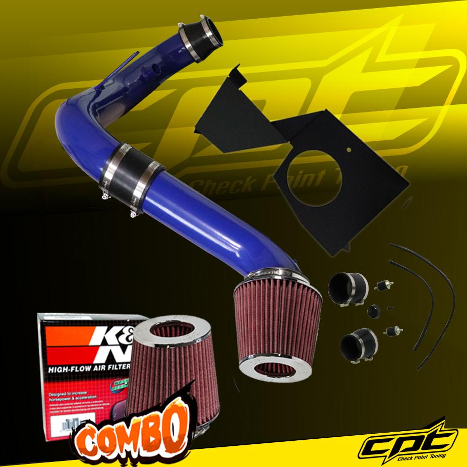 K&N® Air Filter + CPT® Cold Air Intake System (Blue) - 14-17 VW Volkswagen Passat 1.8T Turbo 4cyl