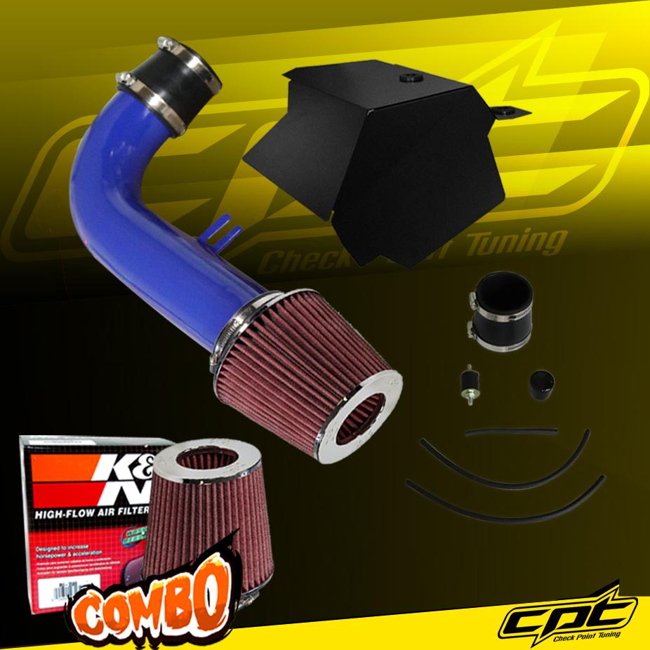 K&N® Air Filter + CPT® Cold Air Intake System (Blue) - 15-18 VW Volkswagen Golf 1.8T Turbo 4cyl