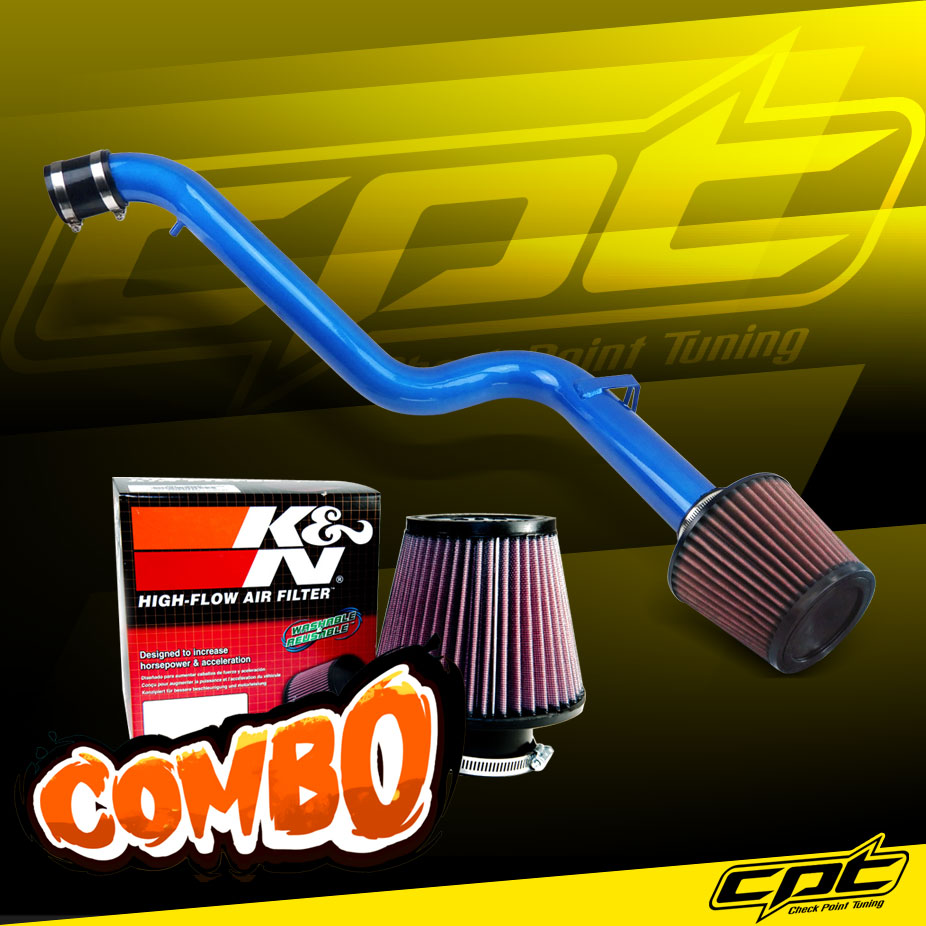 K&N® Air Filter + CPT® Cold Air Intake System (Blue) - 98-02 Honda Accord 2.3L 4cyl