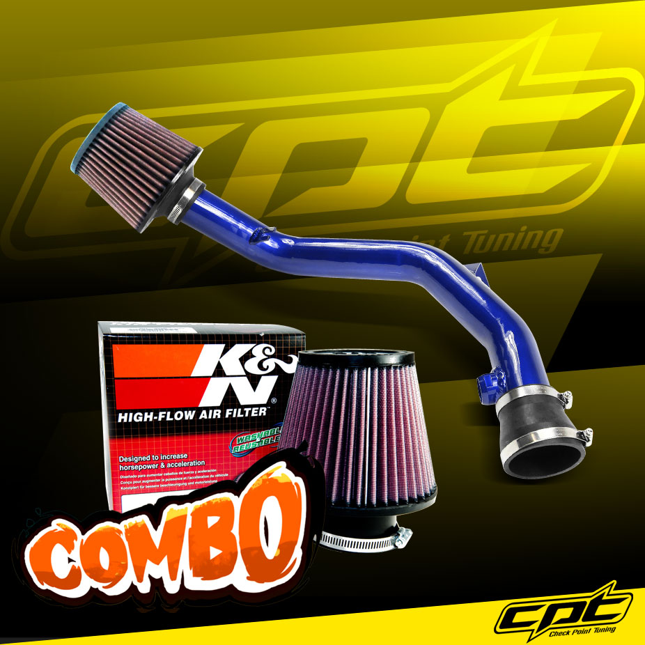 K&N® Air Filter + CPT® Cold Air Intake System (Blue) - 99-04 VW Volkswagen Jetta IV V6 2.8L