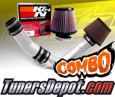 K&N® Air Filter + CPT® Cold Air Intake System (Polish) - 02-06 Nissan Sentra Spec-V SE-R 2.5L 4cyl
