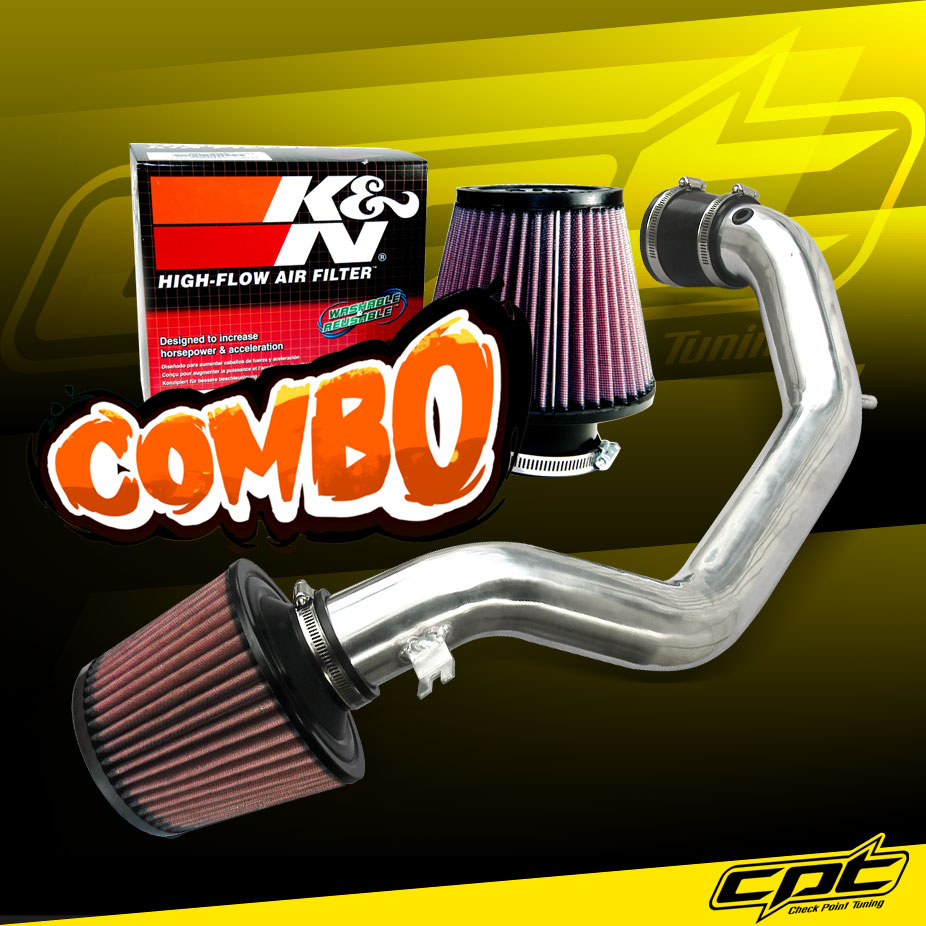 K&N® Air Filter + CPT® Cold Air Intake System (Polish) - 03-06 Honda Accord 2.4L 4cyl (Exc. MAF Equipped)