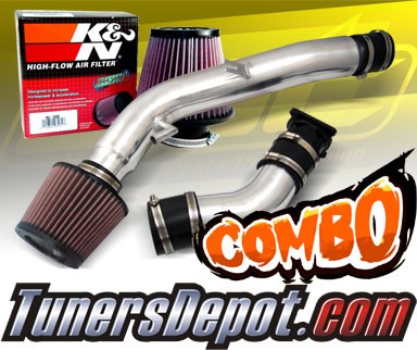 K&N® Air Filter + CPT® Cold Air Intake System (Polish) - 03-07 Infiniti G35 2dr Coupe 3.5L V6 (AT)