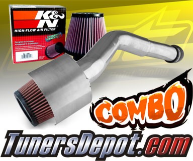 K&N® Air Filter + CPT® Cold Air Intake System (Polish) - 05-10 Jeep Grand Cherokee 3.7L V6