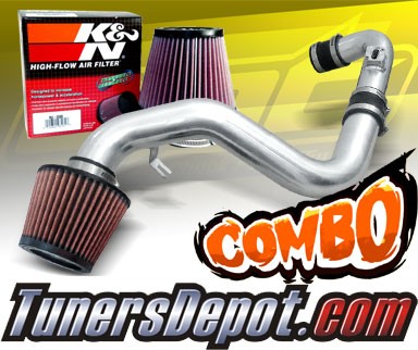 K&N® Air Filter + CPT® Cold Air Intake System (Polish) - 06-09 VW Volkswagen Jetta 2.0T FSI 2.0L 4cyl