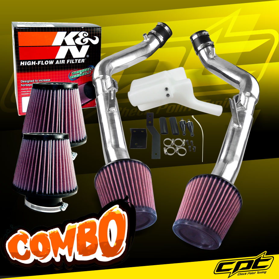 K&N® Air Filter + CPT® Cold Air Intake System (Polish) - 07-08 Infiniti G35 4dr Sedan 3.5L V6