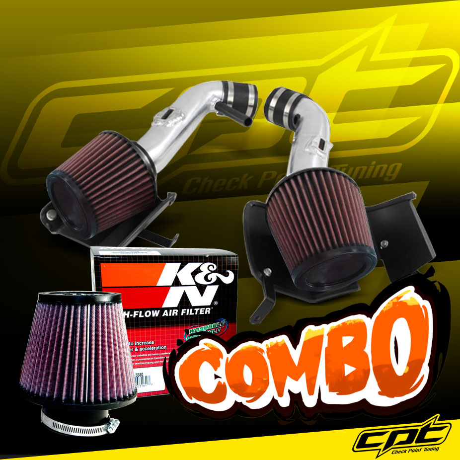 K&N® Air Filter + CPT® Cold Air Intake System (Polish) - 07-09 Nissan 350Z V6 3.5L