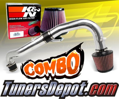 K&N® Air Filter + CPT® Cold Air Intake System (Polish) - 07-10 Scion tC 2.4L 4cyl