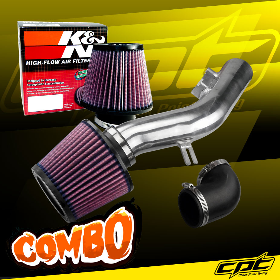 K&N® Air Filter + CPT® Cold Air Intake System (Polish) - 08-10 Pontiac G6 2.4L 4cyl (Without Air Pump)