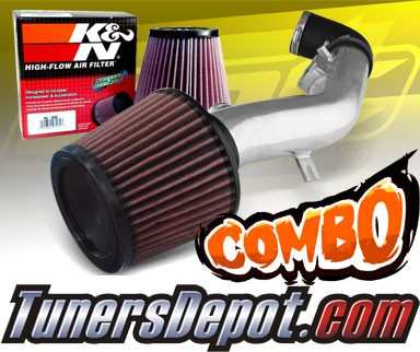 K&N® Air Filter + CPT® Cold Air Intake System (Polish) - 08-10 Pontiac G6 2.4L 4cyl (with Air Pump)